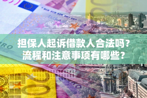北京担保人起诉借款人合法吗？流程和注意事项有哪些？
