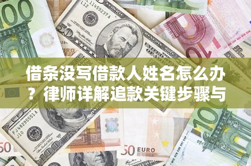 北京借条没写借款人姓名怎么办？律师详解追款关键步骤与证据链构建