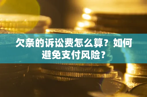 北京欠条的诉讼费怎么算？如何避免支付风险？